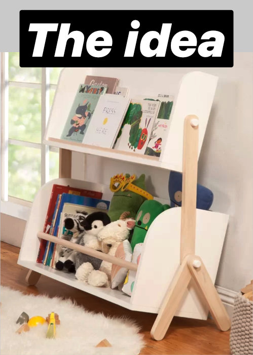 Finished nursery toychest from the front